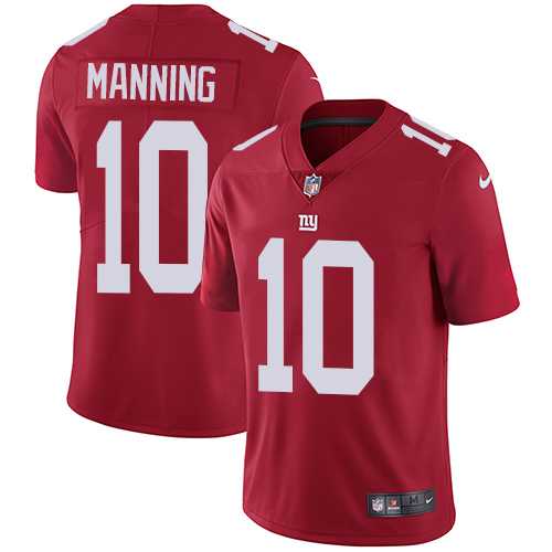 Youth Nike New York Giants #10 Eli Manning Red Alternate Stitched NFL Vapor Untouchable Limited Jersey