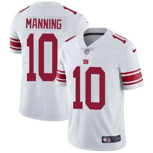Youth Nike New York Giants #10 Eli Manning White Stitched NFL Vapor Untouchable Limited Jersey