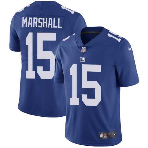 Youth Nike New York Giants #15 Brandon Marshall Royal Blue Team Color Stitched NFL Vapor Untouchable Limited Jersey
