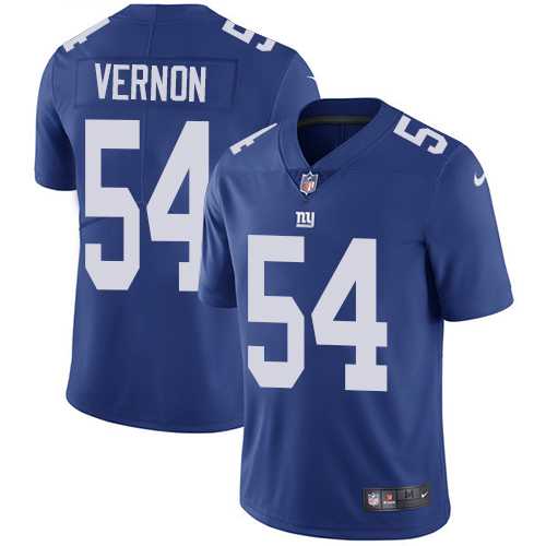 Youth Nike New York Giants #54 Olivier Vernon Royal Blue Team Color Stitched NFL Vapor Untouchable Limited Jersey