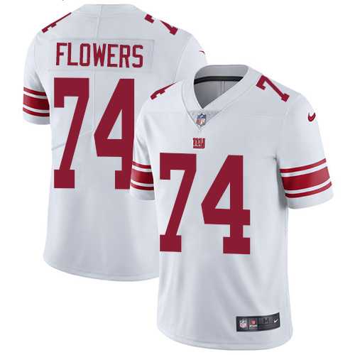 Youth Nike New York Giants #74 Ereck Flowers White Stitched NFL Vapor Untouchable Limited Jersey