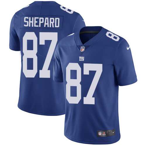 Youth Nike New York Giants #87 Sterling Shepard Royal Blue Team Color Stitched NFL Vapor Untouchable Limited Jersey