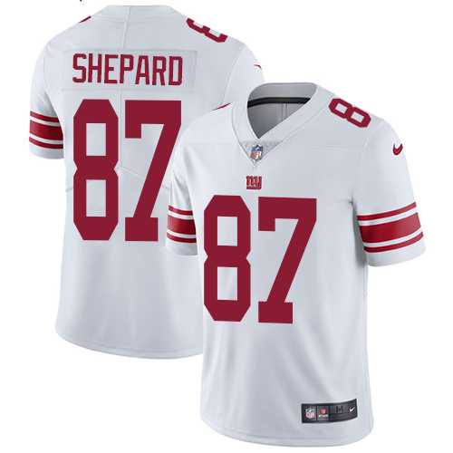 Youth Nike New York Giants #87 Sterling Shepard White Stitched NFL Vapor Untouchable Limited Jersey