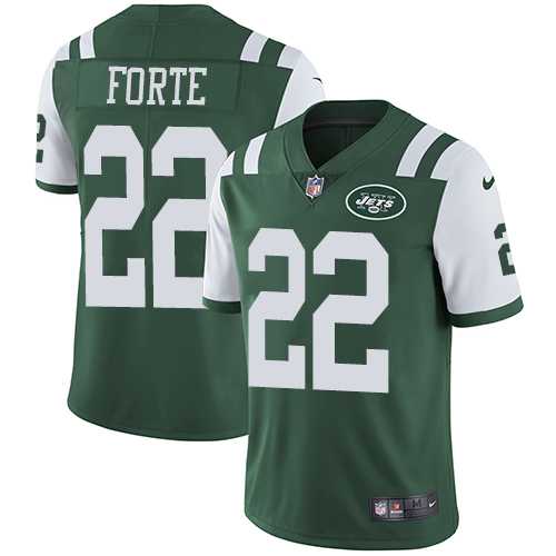 Youth Nike New York Jets #22 Matt Forte Green Team Color Stitched NFL Vapor Untouchable Limited Jersey