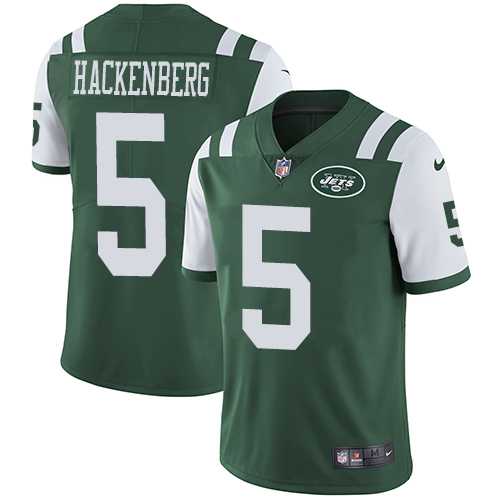 Youth Nike New York Jets #5 Christian Hackenberg Green Team Color Stitched NFL Vapor Untouchable Limited Jersey