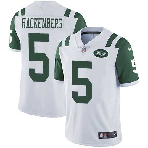 Youth Nike New York Jets #5 Christian Hackenberg White Stitched NFL Vapor Untouchable Limited Jersey