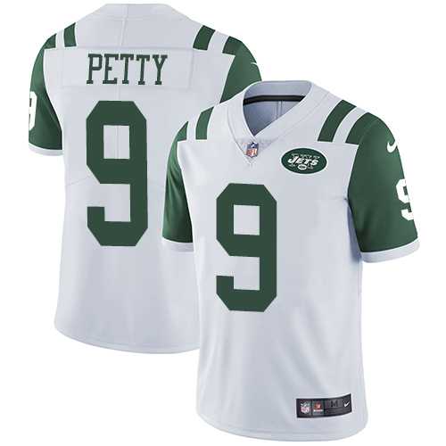 Youth Nike New York Jets #9 Bryce Petty White Stitched NFL Vapor Untouchable Limited Jersey