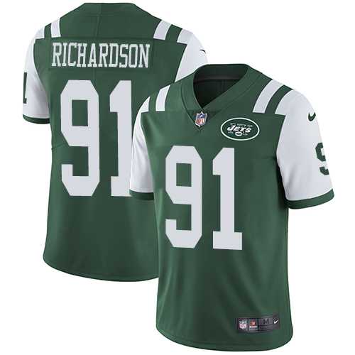 Youth Nike New York Jets #91 Sheldon Richardson Green Team Color Stitched NFL Vapor Untouchable Limited Jersey