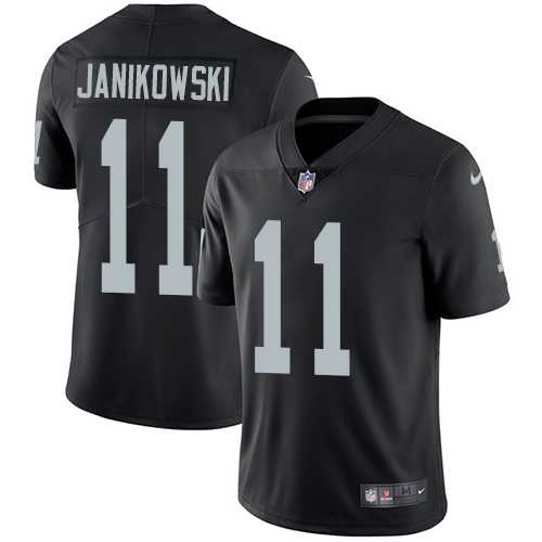Youth Nike Oakland Raiders #11 Sebastian Janikowski Black Team Color Stitched NFL Vapor Untouchable Limited Jersey