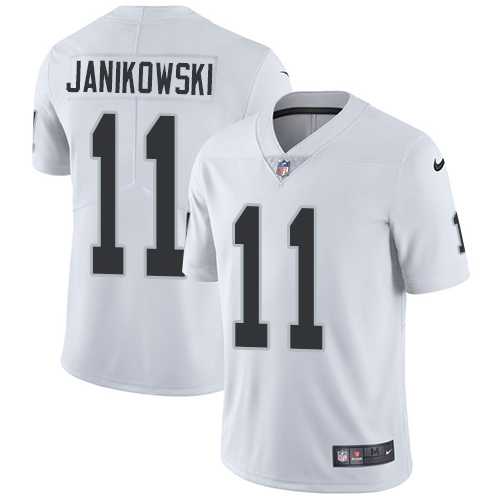 Youth Nike Oakland Raiders #11 Sebastian Janikowski White Stitched NFL Vapor Untouchable Limited Jersey