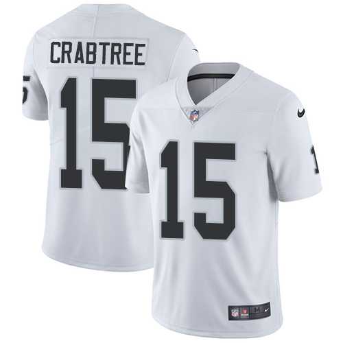 Youth Nike Oakland Raiders #15 Michael Crabtree White Stitched NFL Vapor Untouchable Limited Jersey