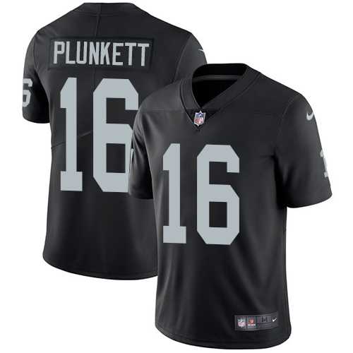 Youth Nike Oakland Raiders #16 Jim Plunkett Black Team Color Stitched NFL Vapor Untouchable Limited Jersey