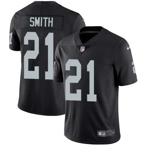 Youth Nike Oakland Raiders #21 Sean Smith Black Team Color Stitched NFL Vapor Untouchable Limited Jersey