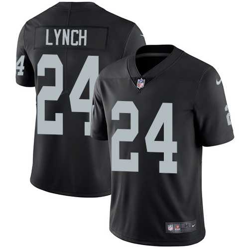 Youth Nike Oakland Raiders #24 Marshawn Lynch Black Team Color Stitched NFL Vapor Untouchable Limited Jersey