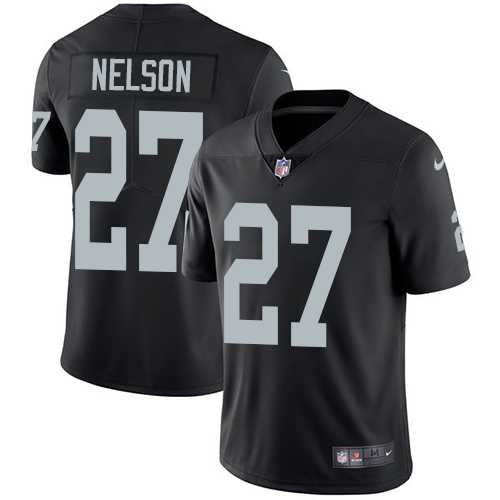 Youth Nike Oakland Raiders #27 Reggie Nelson Black Team Color Stitched NFL Vapor Untouchable Limited Jersey