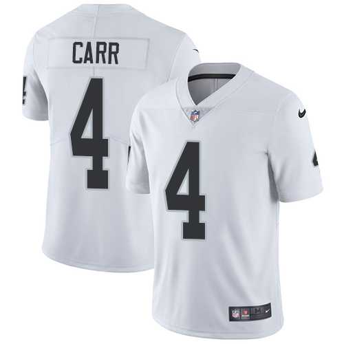 Youth Nike Oakland Raiders #4 Derek Carr White Stitched NFL Vapor Untouchable Limited Jersey Youth Nike Oakland Raiders #4 Derek Carr White Stitched NFL Vapor Untouchable Limited Jersey