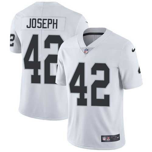 Youth Nike Oakland Raiders #42 Karl Joseph White Stitched NFL Vapor Untouchable Limited Jersey