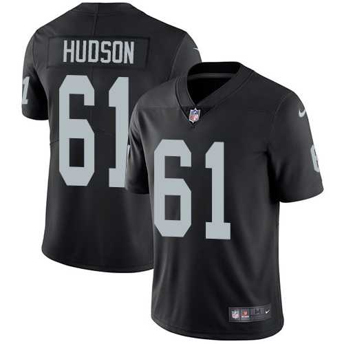 Youth Nike Oakland Raiders #61 Rodney Hudson Black Team Color Stitched NFL Vapor Untouchable Limited Jersey