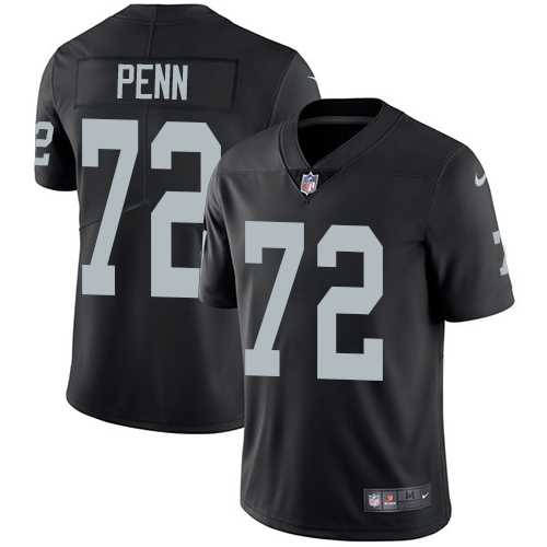 Youth Nike Oakland Raiders #72 Donald Penn Black Team Color Stitched NFL Vapor Untouchable Limited Jersey