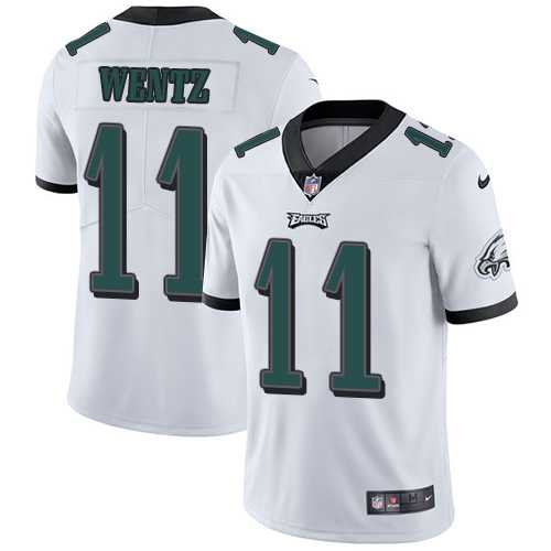 Youth Nike Philadelphia Eagles #11 Carson Wentz White Youth Stitched NFL Vapor Untouchable Limited Jersey