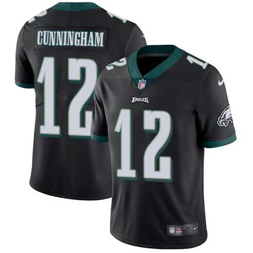 Youth Nike Philadelphia Eagles #12 Randall Cunningham Black Alternate Youth Stitched NFL Vapor Untouchable Limited Jersey