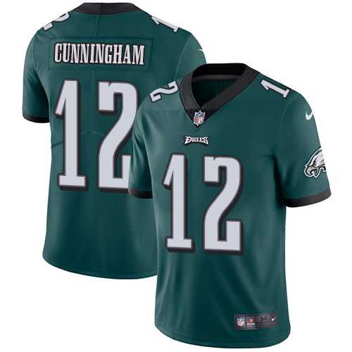 Youth Nike Philadelphia Eagles #12 Randall Cunningham Midnight Green Team Color Youth Stitched NFL Vapor Untouchable Limited Jersey