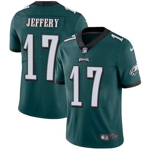 Youth Nike Philadelphia Eagles #17 Alshon Jeffery Midnight Green Team Color Youth Stitched NFL Vapor Untouchable Limited Jersey