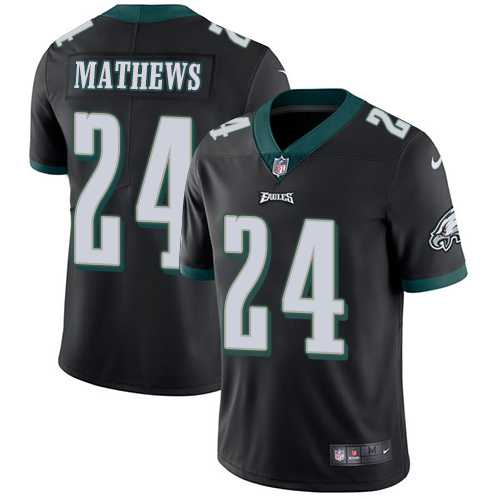 Youth Nike Philadelphia Eagles #24 Ryan Mathews Black Alternate Youth Stitched NFL Vapor Untouchable Limited Jersey