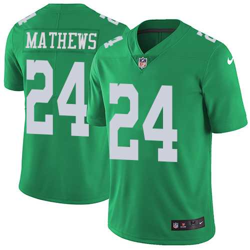 Youth Nike Philadelphia Eagles #24 Ryan Mathews Green Stitched NFL Limited Rush Jersey Youth Nike Philadelphia Eagles #24 Ryan Mathews Green Stitched NFL Limited Rush Jersey