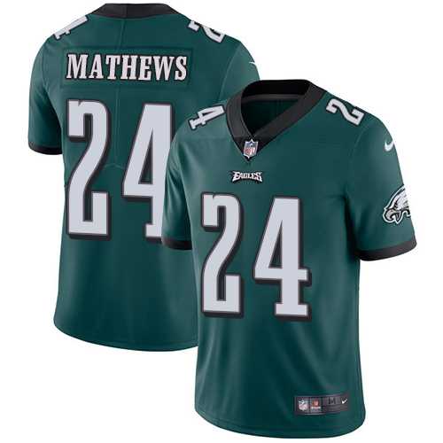 Youth Nike Philadelphia Eagles #24 Ryan Mathews Midnight Green Team Color Youth Stitched NFL Vapor Untouchable Limited Jersey