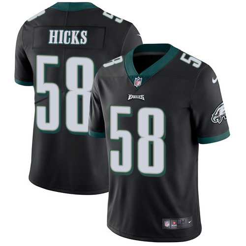 Youth Nike Philadelphia Eagles #58 Jordan Hicks Black Alternate Youth Stitched NFL Vapor Untouchable Limited Jersey