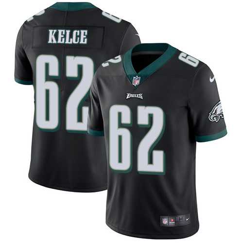 Youth Nike Philadelphia Eagles #62 Jason Kelce Black Alternate Youth Stitched NFL Vapor Untouchable Limited Jersey