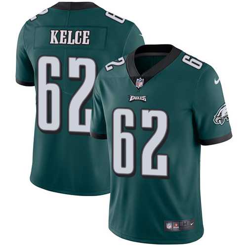 Youth Nike Philadelphia Eagles #62 Jason Kelce Midnight Green Team Color Youth Stitched NFL Vapor Untouchable Limited Jersey