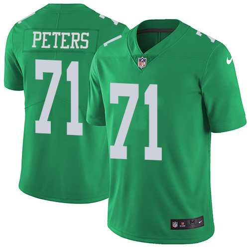 Youth Nike Philadelphia Eagles #71 Jason Peters Green Stitched NFL Limited Rush Jersey