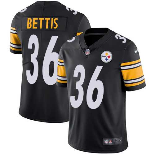 Youth Nike Pittsburgh Steelers #36 Jerome Bettis Black Team Color Stitched NFL Vapor Untouchable Limited Jersey