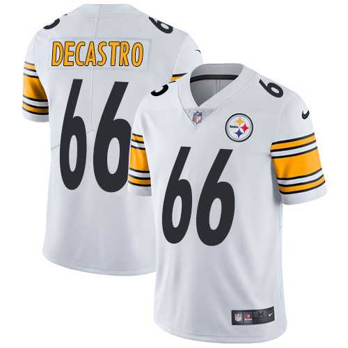 Youth Nike Pittsburgh Steelers #66 David DeCastro White Stitched NFL Vapor Untouchable Limited Jersey