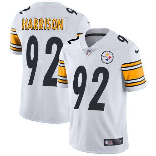 Youth Nike Pittsburgh Steelers #92 James Harrison White Stitched NFL Vapor Untouchable Limited Jersey