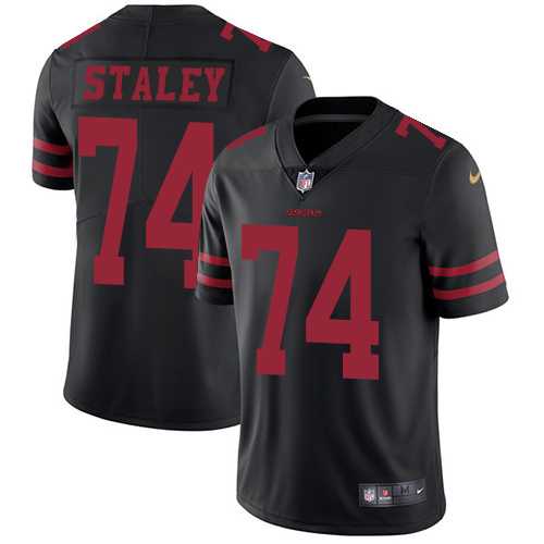 Youth Nike San Francisco 49ers #74 Joe Staley Black Alternate Stitched NFL Vapor Untouchable Limited Jersey