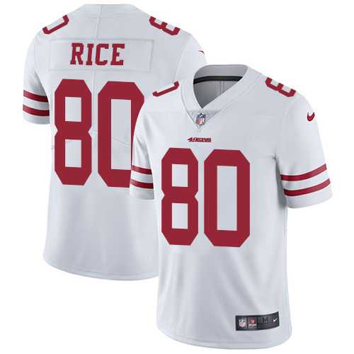 Youth Nike San Francisco 49ers #80 Jerry Rice White Stitched NFL Vapor Untouchable Limited Jersey