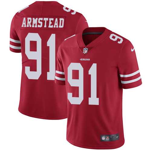 Youth Nike San Francisco 49ers #91 Arik Armstead Red Team Color Stitched NFL Vapor Untouchable Limited Jersey