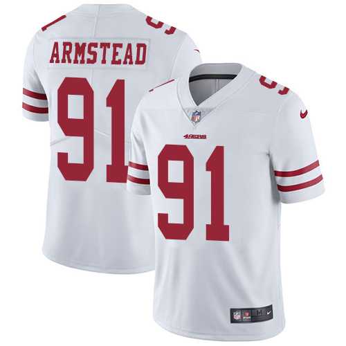 Youth Nike San Francisco 49ers #91 Arik Armstead White Stitched NFL Vapor Untouchable Limited Jersey