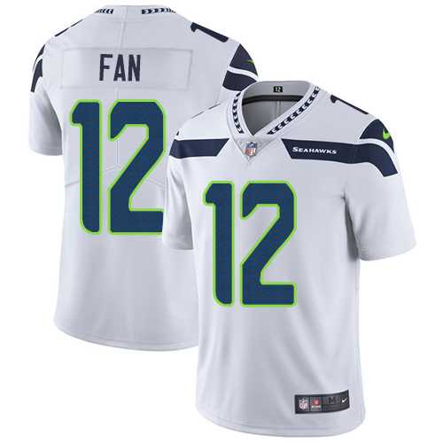 Youth Nike Seattle Seahawks #12 Fan White Stitched NFL Vapor Untouchable Limited Jersey
