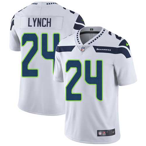 Youth Nike Seattle Seahawks #24 Marshawn Lynch White Stitched NFL Vapor Untouchable Limited Jersey