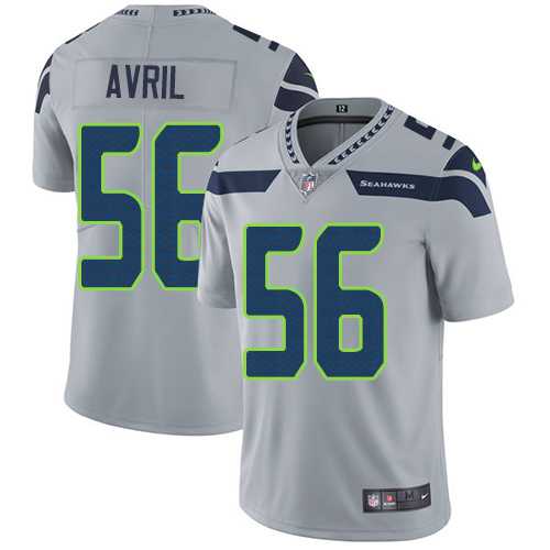 Youth Nike Seattle Seahawks #56 Cliff Avril Grey Alternate Stitched NFL Vapor Untouchable Limited Jersey