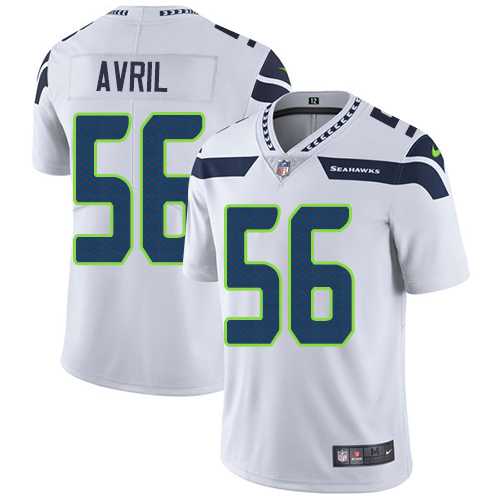 Youth Nike Seattle Seahawks #56 Cliff Avril White Stitched NFL Vapor Untouchable Limited Jersey