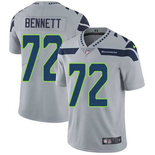 Youth Nike Seattle Seahawks #72 Michael Bennett Grey Alternate Stitched NFL Vapor Untouchable Limited Jersey