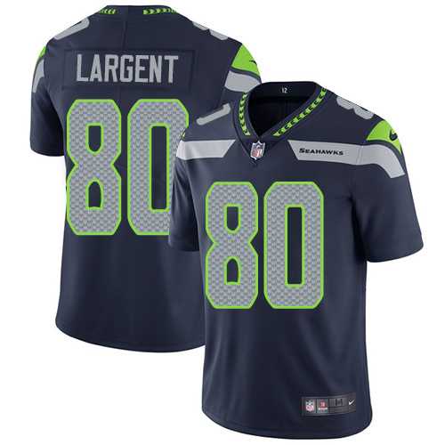 Youth Nike Seattle Seahawks #80 Steve Largent Steel Blue Team Color Stitched NFL Vapor Untouchable Limited Jersey