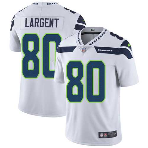 Youth Nike Seattle Seahawks #80 Steve Largent White Stitched NFL Vapor Untouchable Limited Jersey