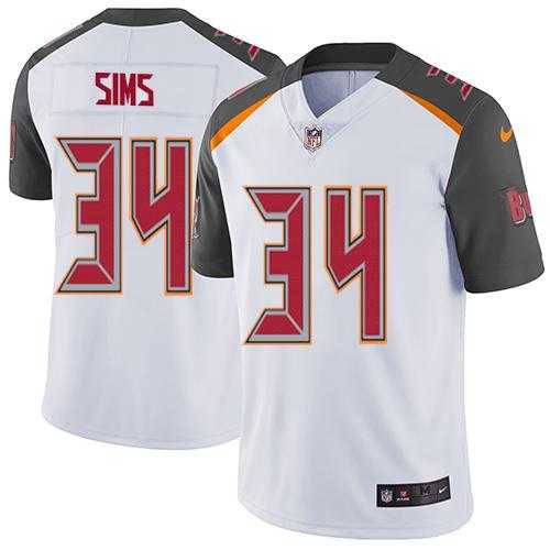 Youth Nike Tampa Bay Buccaneers #34 Charles Sims White Stitched NFL Vapor Untouchable Limited Jersey