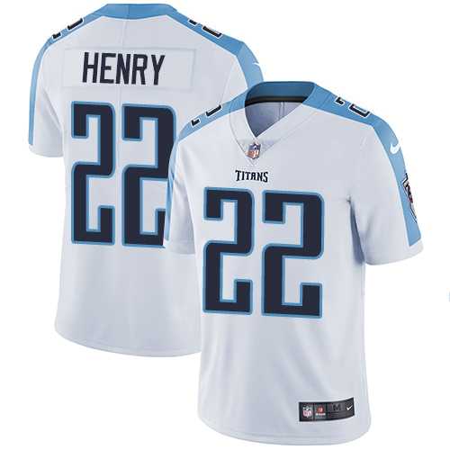 Youth Nike Tennessee Titans #22 Derrick Henry White Stitched NFL Vapor Untouchable Limited Jersey